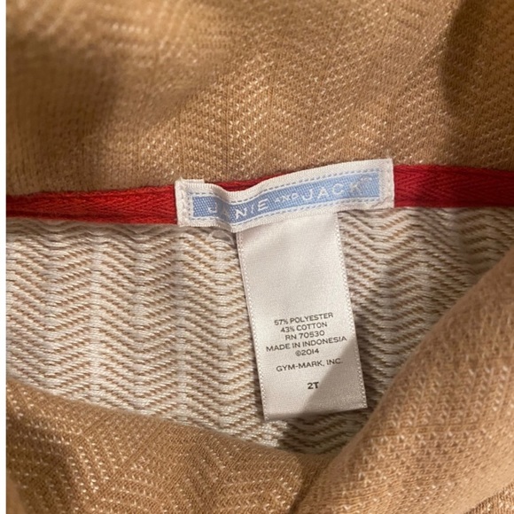 Janie and Jack Cream Tan Herringbone Cowl Neck Sweater Boys Size 2 Years - Picture 3 of 3